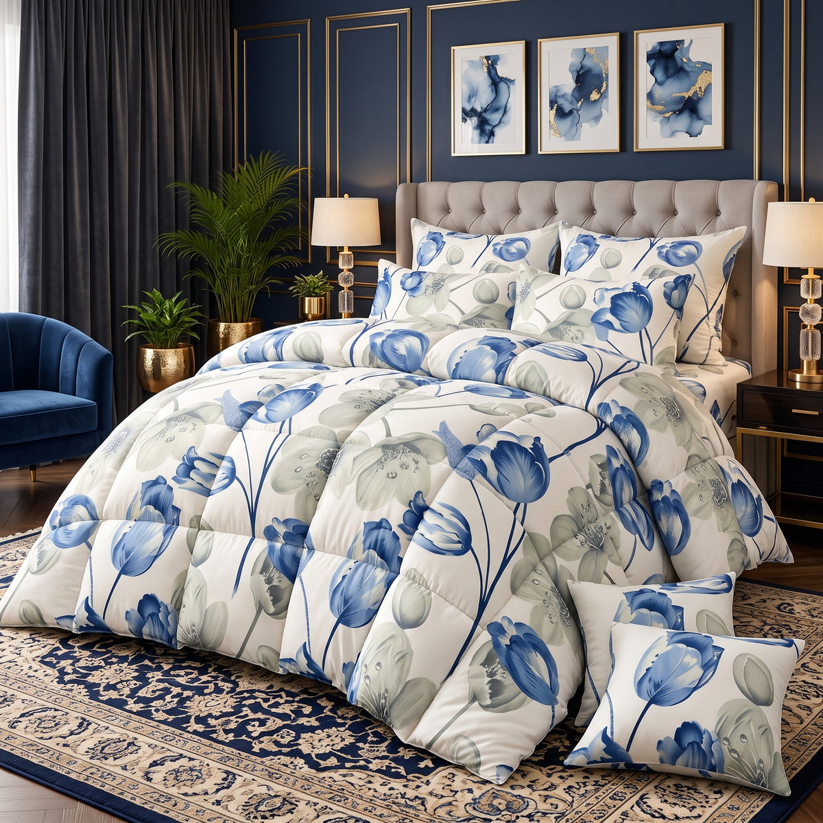 Bluebell Cascade -8 pcs WINTER RAZAI Set (HEAVY FILLING)