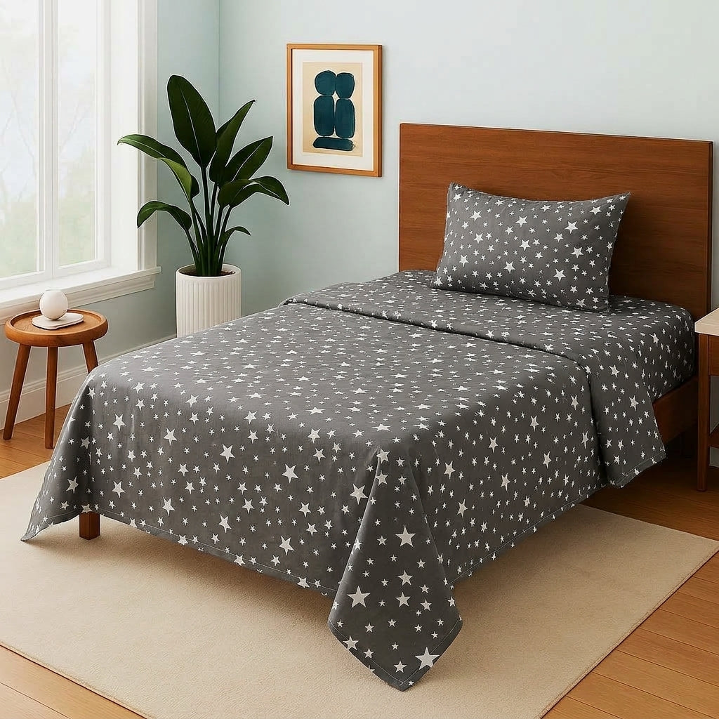Midnight Starry Sky - Single Bedsheet Set