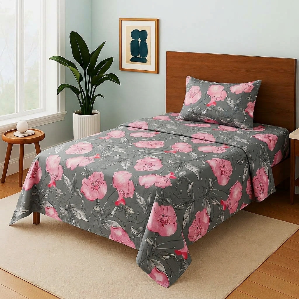 Whispering Peony - Single Bedsheet Set