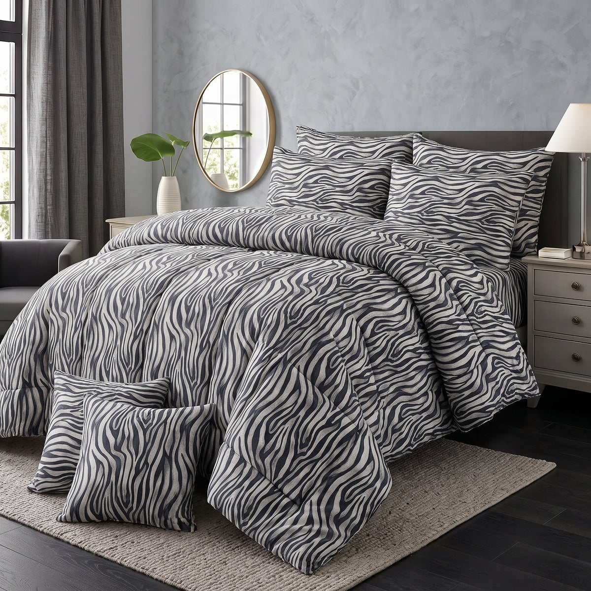 Safari Grid - 8 pcs WINTER RAZAI Set (HEAVY FILLING)