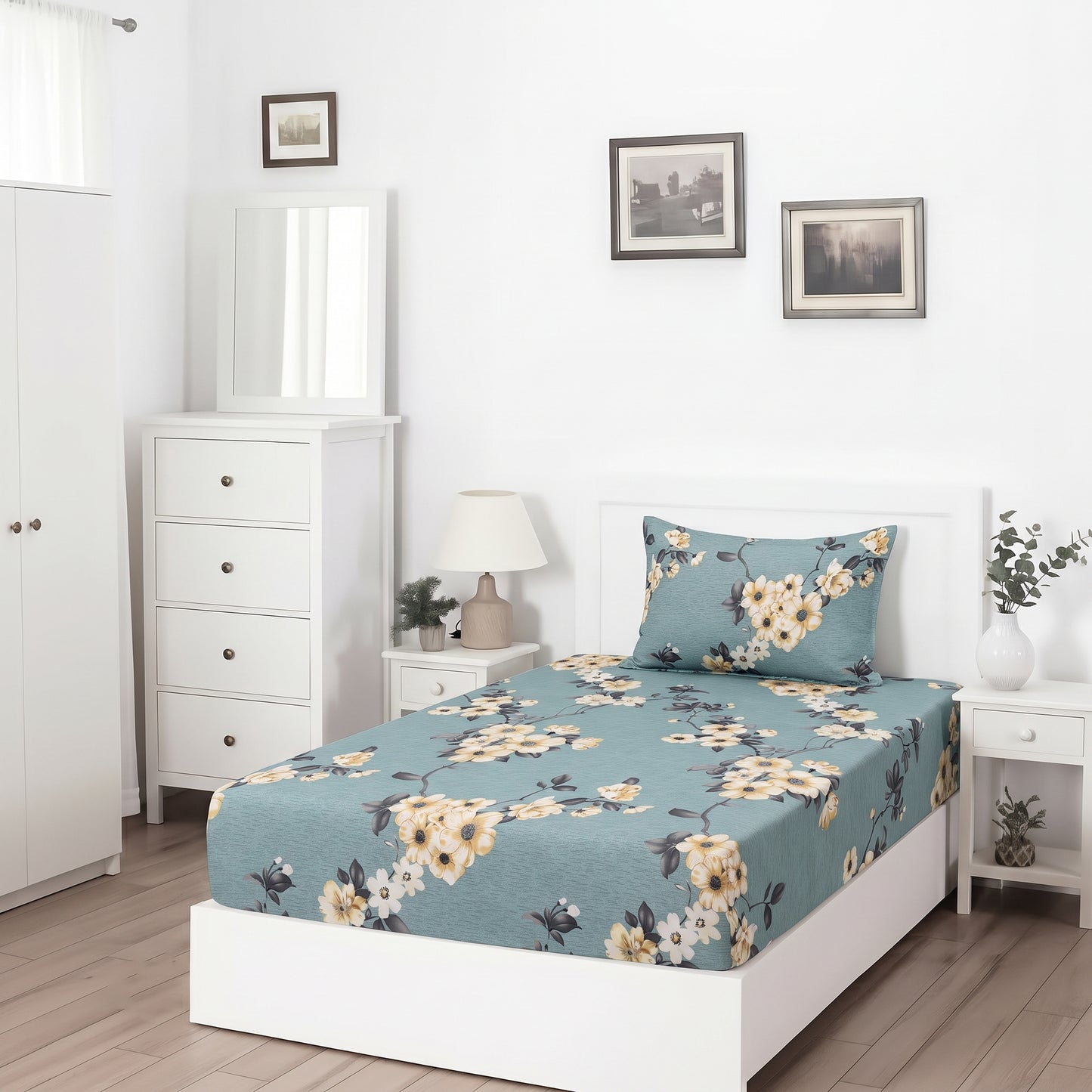 Willow Crest - SINGLE Fitted Bedsheet Set