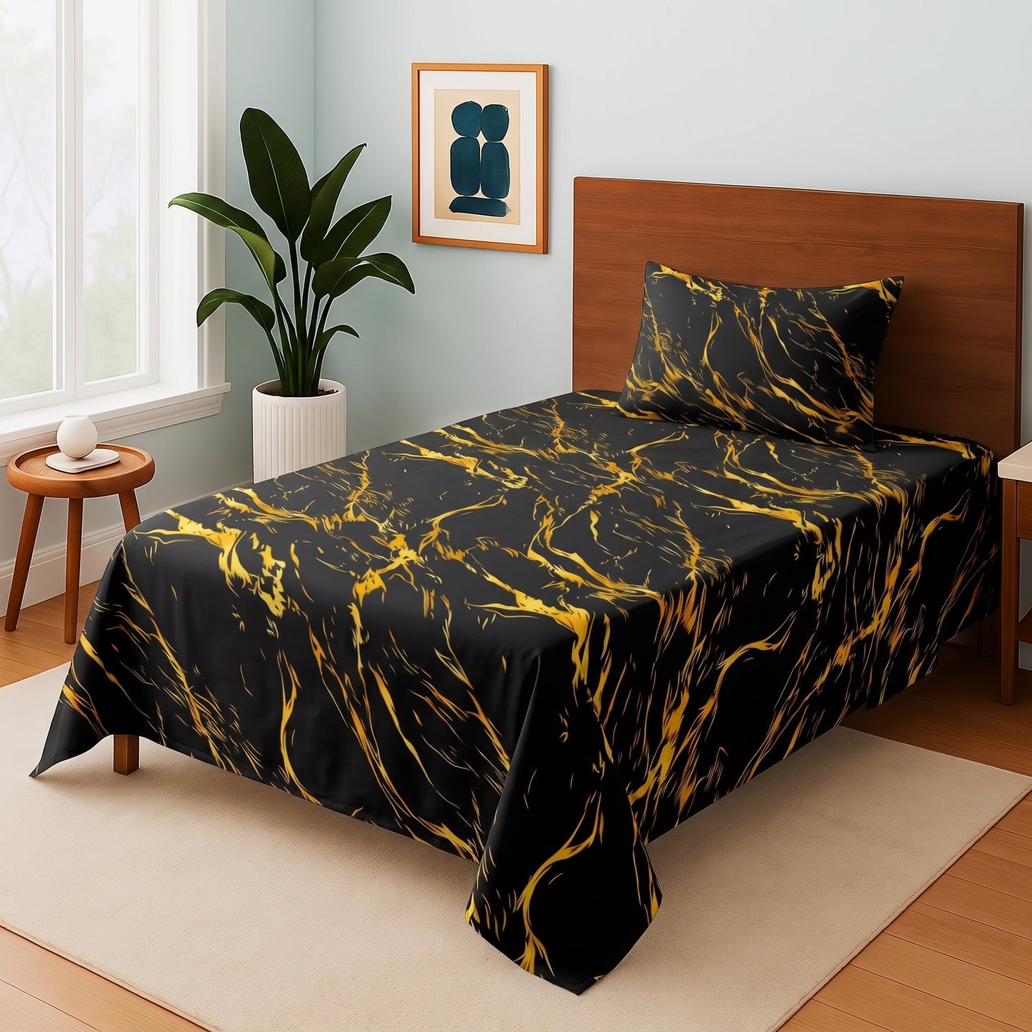 Midnight Vein - Single Bedsheet Set