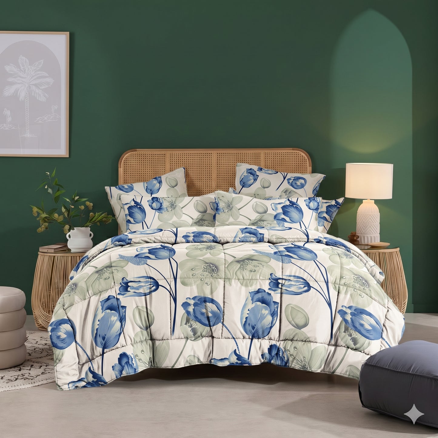 Bluebell Cascade - 6pcs Premium Comforter Set