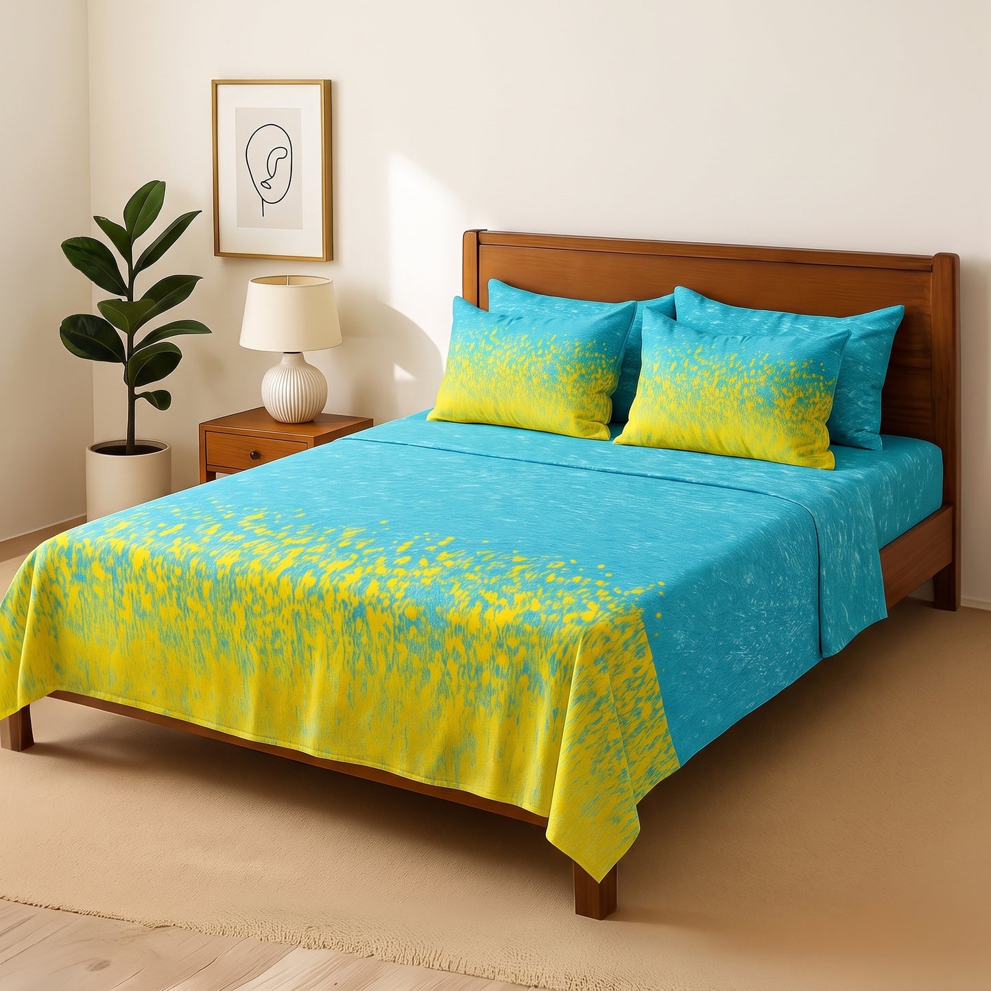 Saag - Bedsheet With 4 Pillow Covers