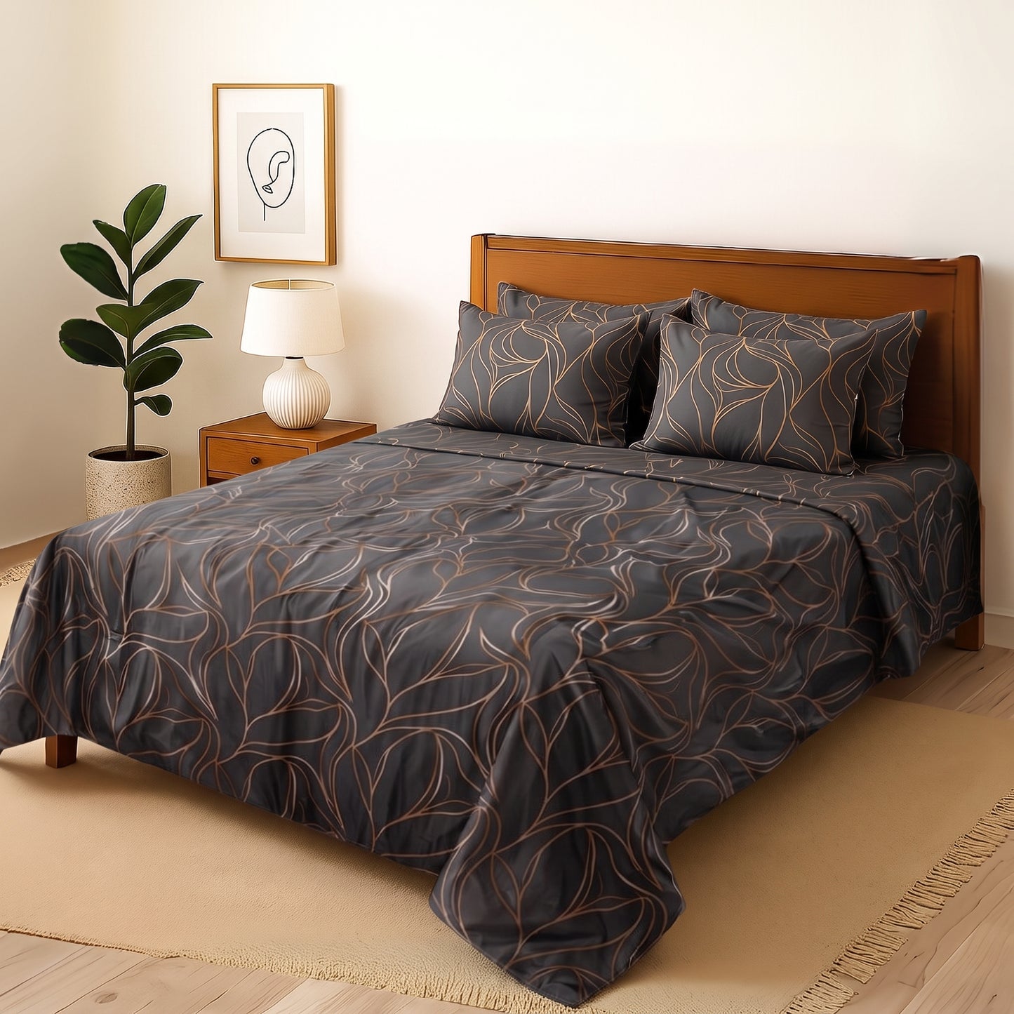 Delusion - Bedsheet With 4 Pillow Covers