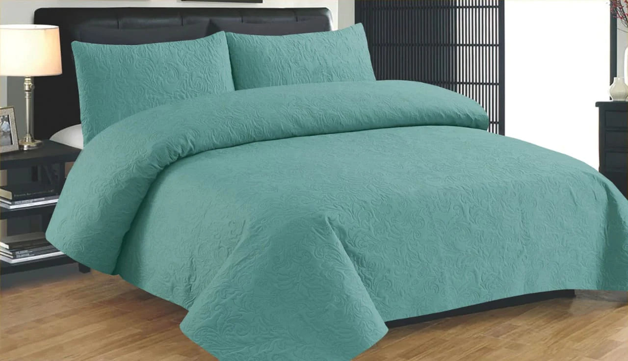 Ferozi Plain- 3 PCS Summer Comforter Set (Light Filling)
