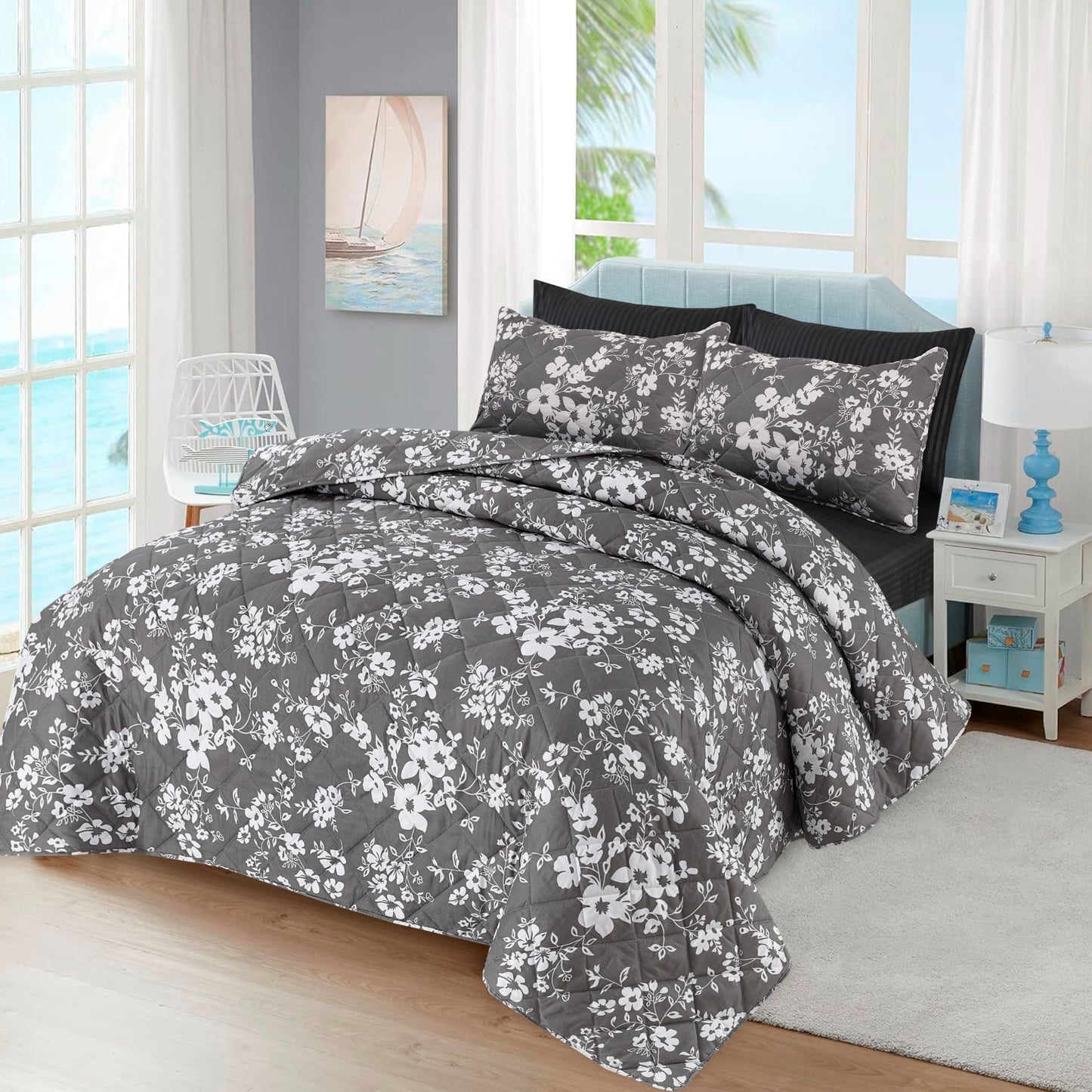 White Tulip- Premium Summer 6pcs Comforter Set