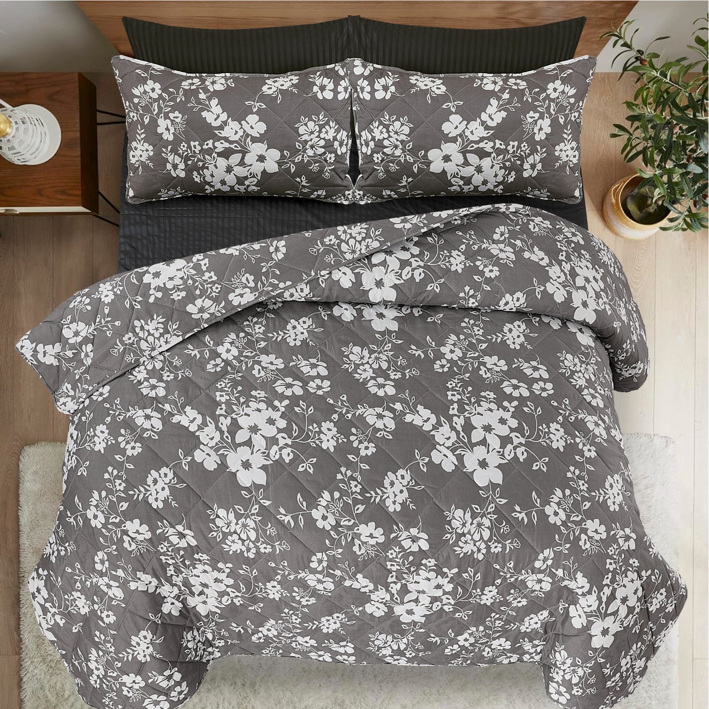 White Tulip- Premium Summer 6pcs Comforter Set