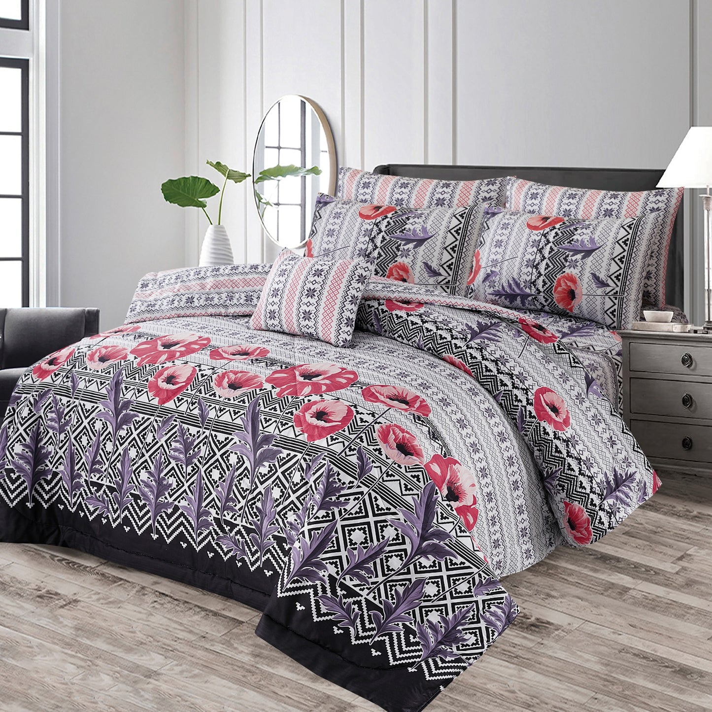 Smothy- 7pcs Summer Comforter Set (Light Filling )