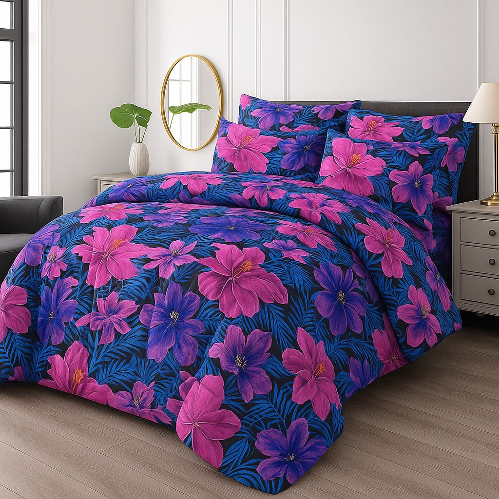 Purple jasmine- Premium Summer 6pcs Comforter Set