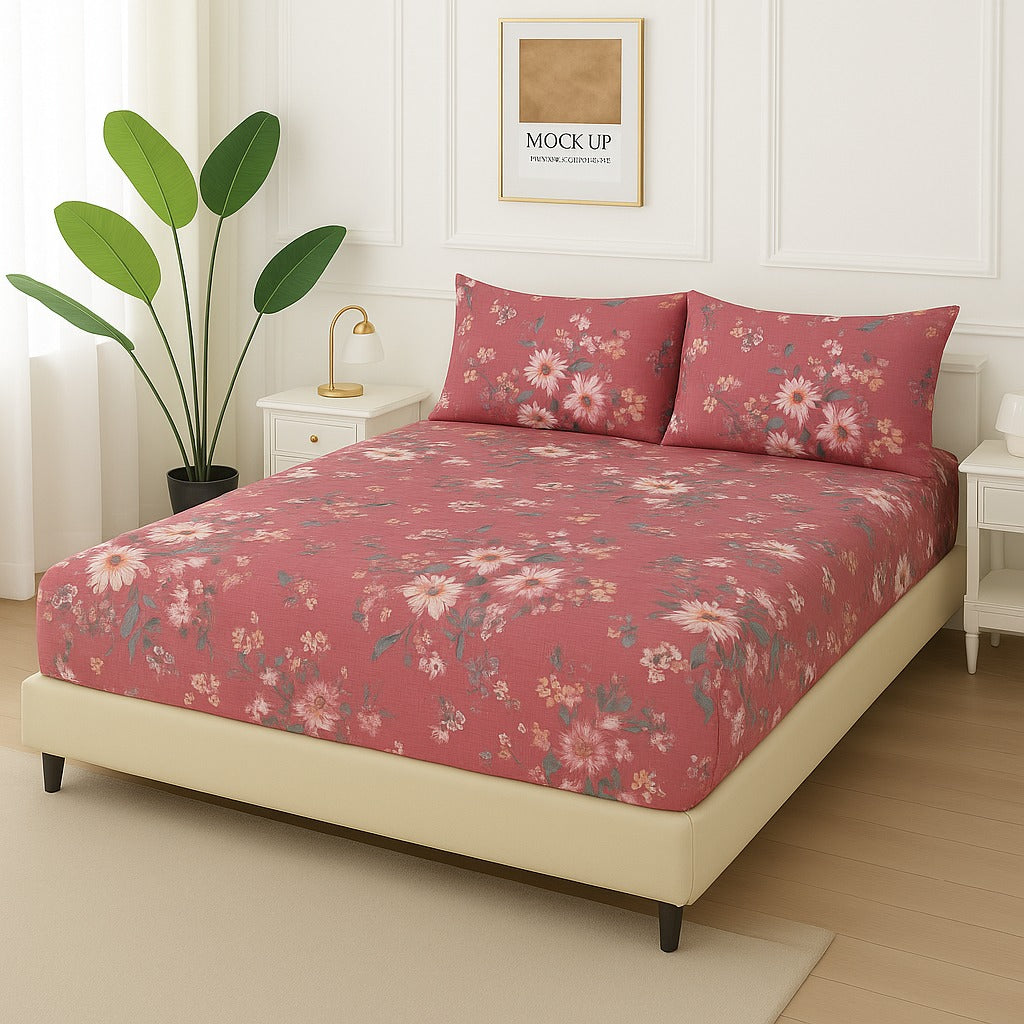 TEA FLOWER- Fitted Bedsheet Set