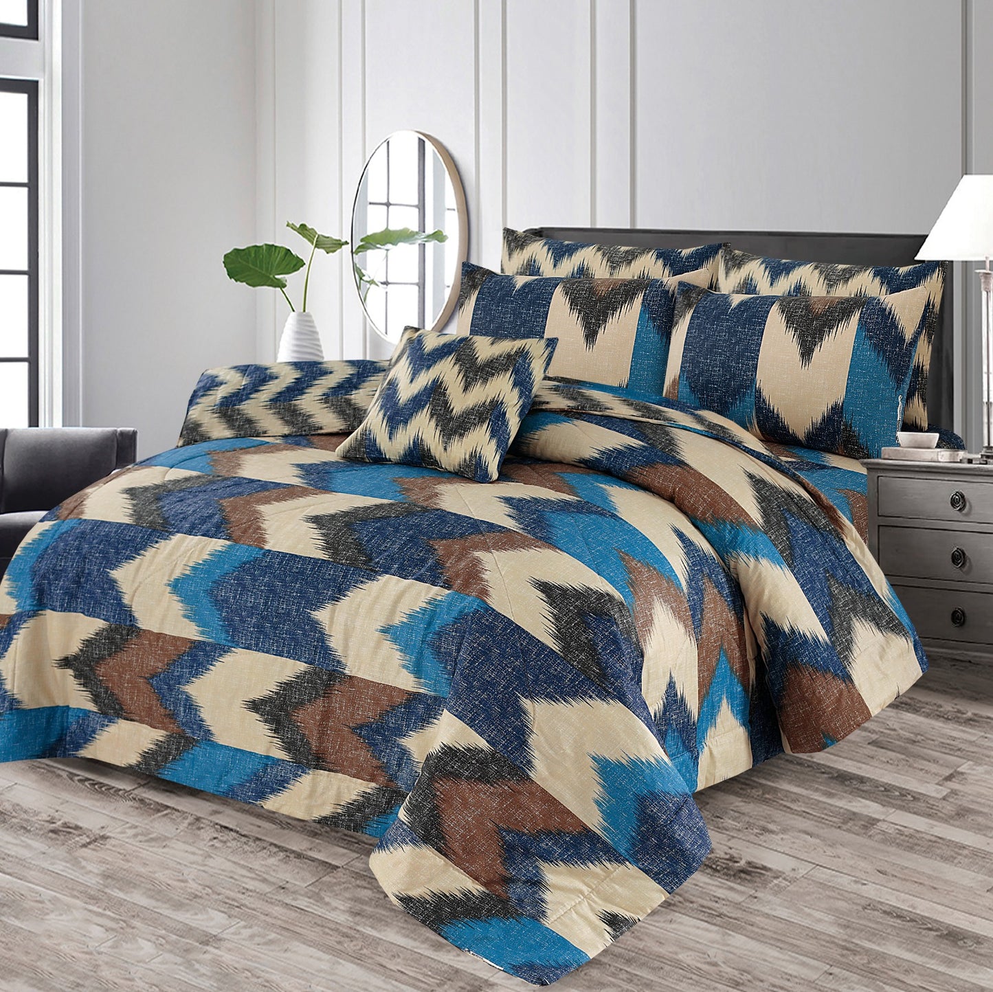ZAIGZAG-8pcs Summer Comforter Set (Light Filling)