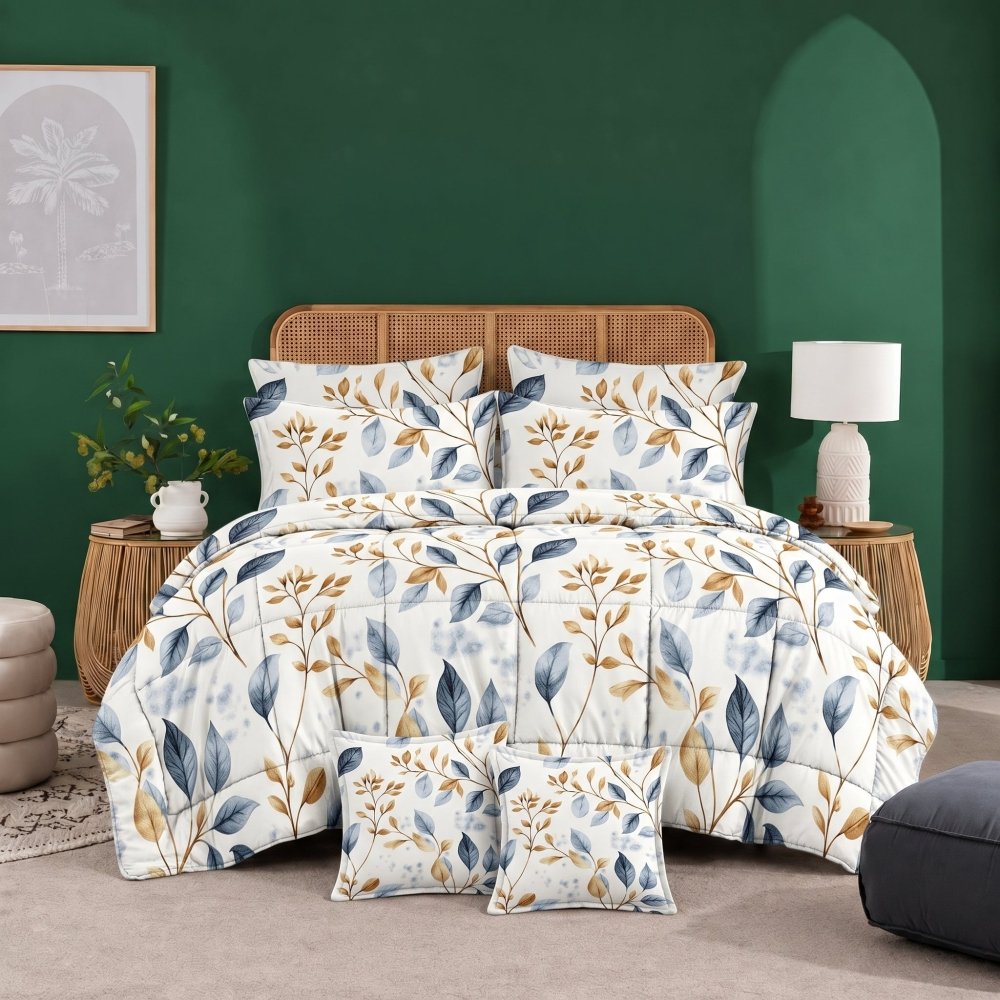 Autumn Whisper - 8pcs Premium Comforter Set - Zaraish.com