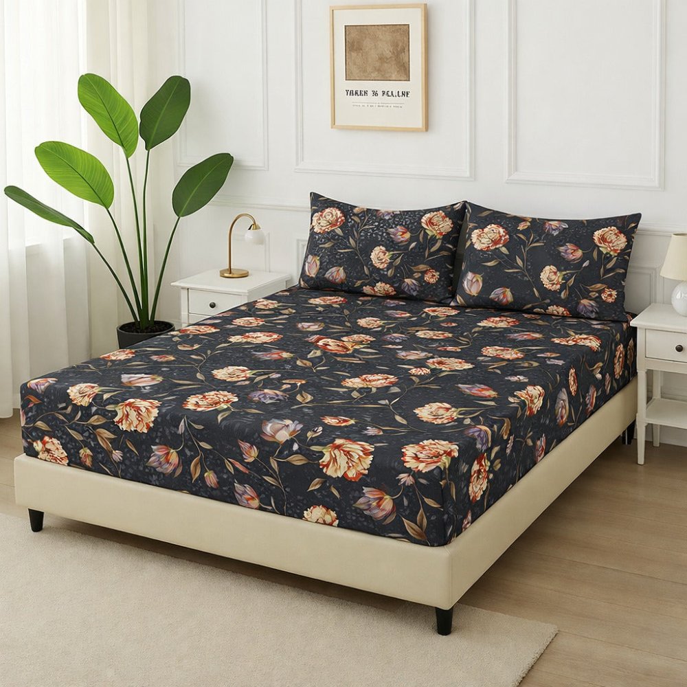 Black Gold - Fitted Bedsheet Set - Zaraish.com