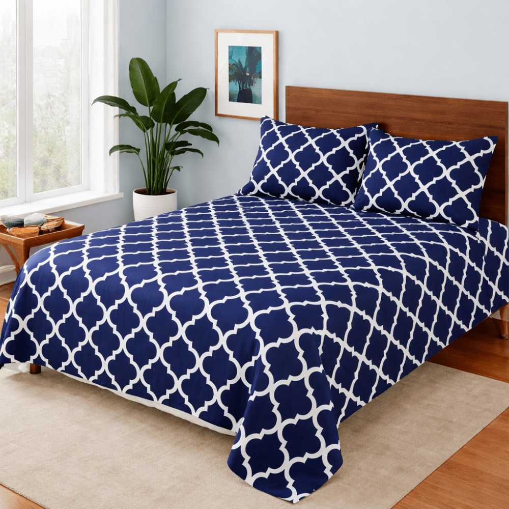 Blue Check - Bedsheet Set - Zaraish.com