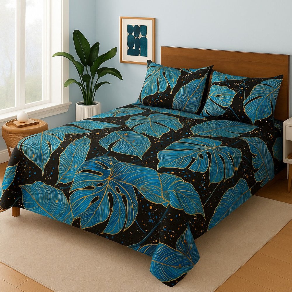 Blue Patta - Bedsheet Set - Zaraish.com
