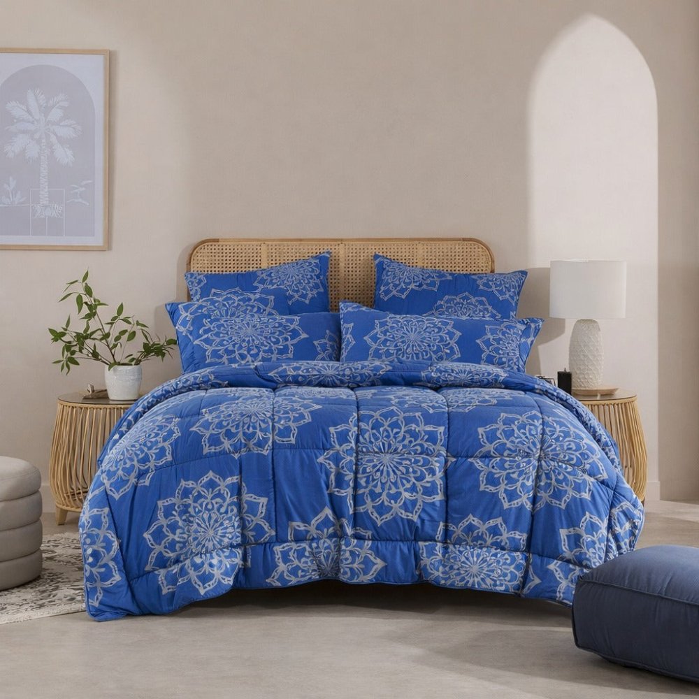 Blue Pyramid - 6pcs Premium Comforter Set - Zaraish.com