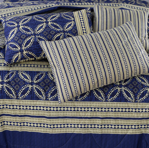 Ocean waves- 7pcs Summer Comforter Set (Light Filling