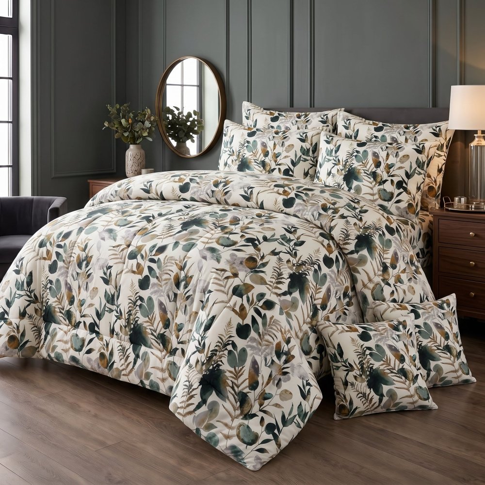 Forest Fern Meadow - 8 pcs WINTER RAZAI Set (HEAVY FILLING) - Zaraish.com