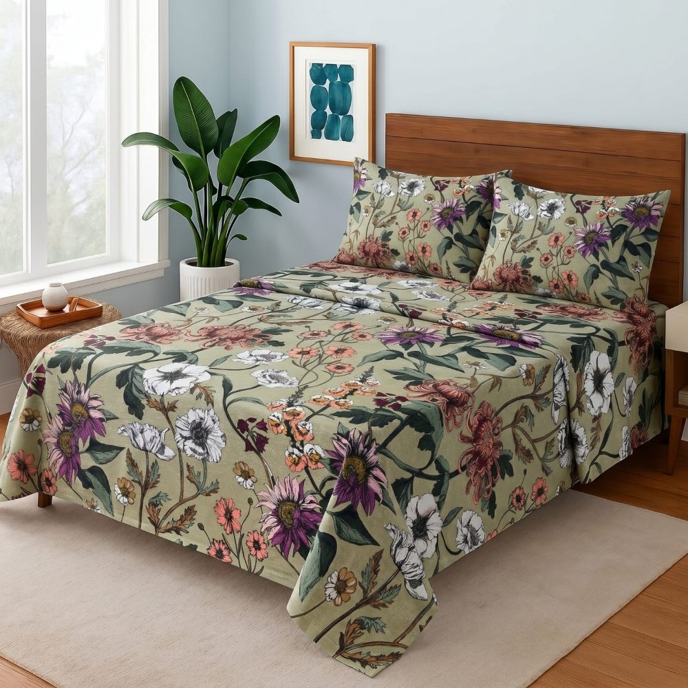 Green Forest - Fitted Bedsheet Set - Zaraish.com