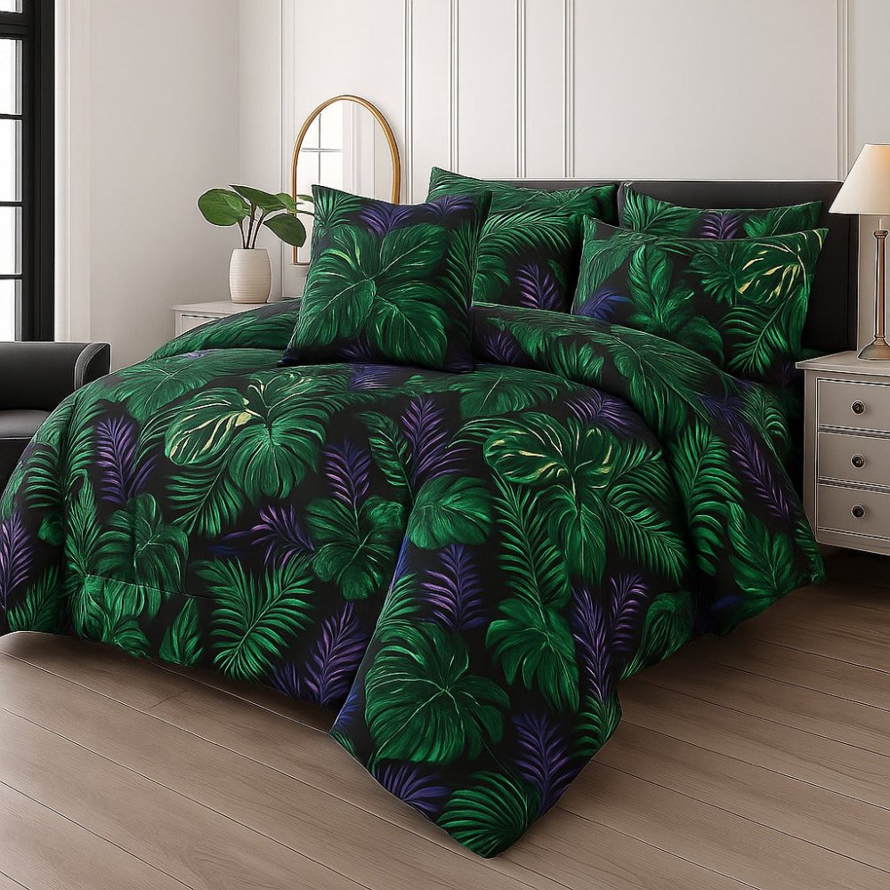 JUNGLE - 7pcs Summer Comforter Set (Light Filling) - Zaraish.com