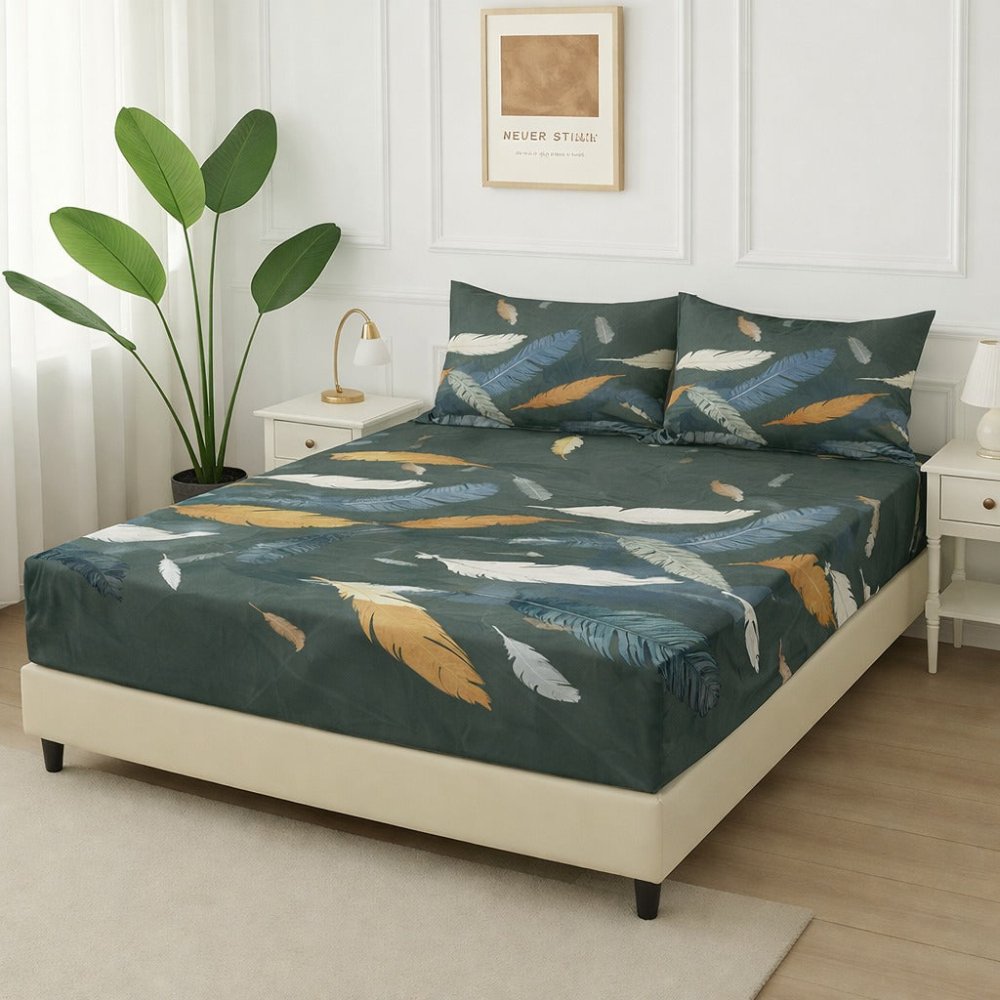Leaf - Fitted Bedsheet Set - Zaraish.com