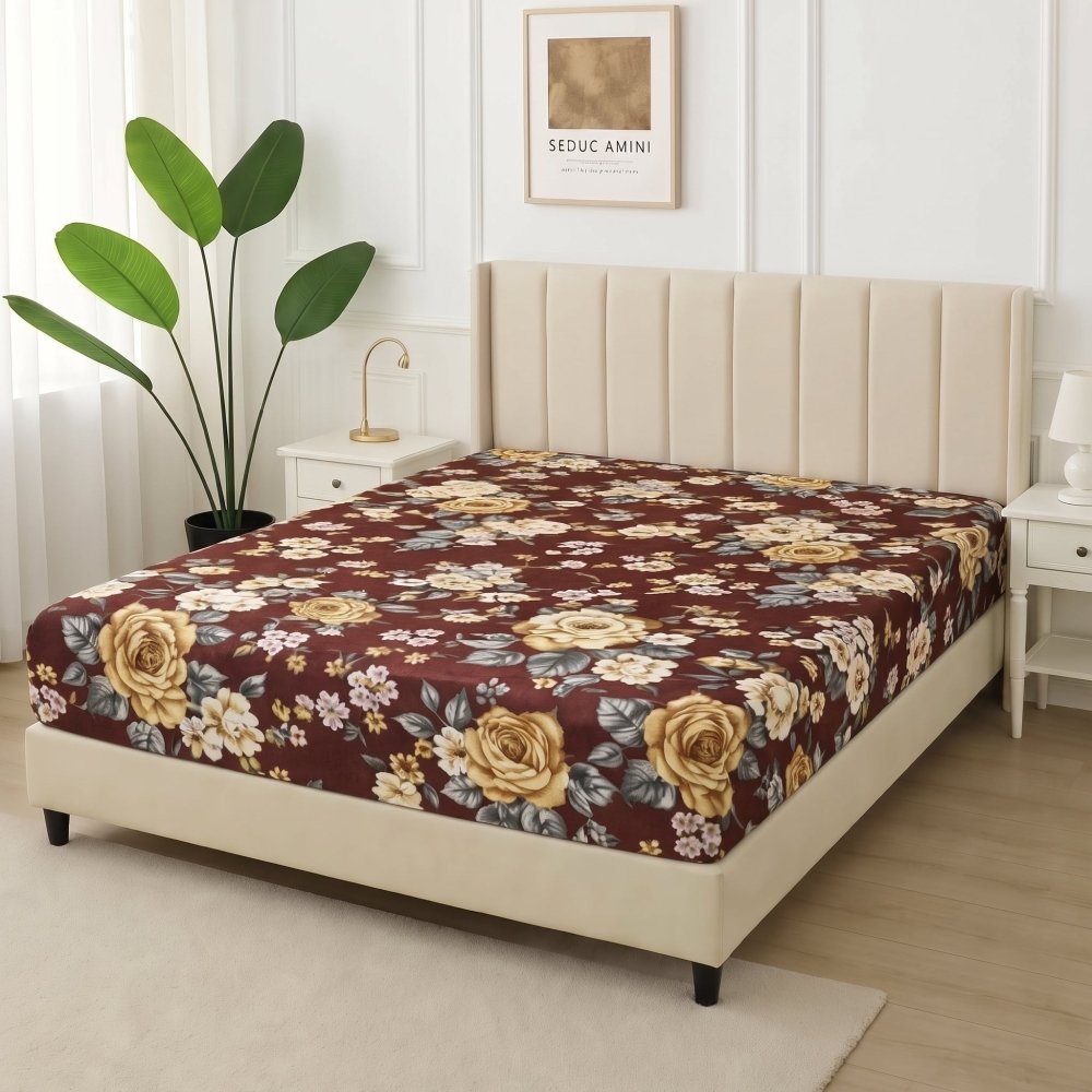 Maroon Tulip - Only Fitted Sheet - Zaraish.com