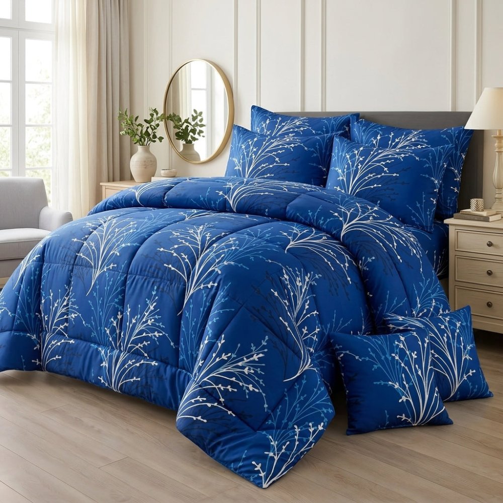 Midnight Coral - 8 pcs WINTER RAZAI Set (HEAVY FILLING) - Zaraish.com