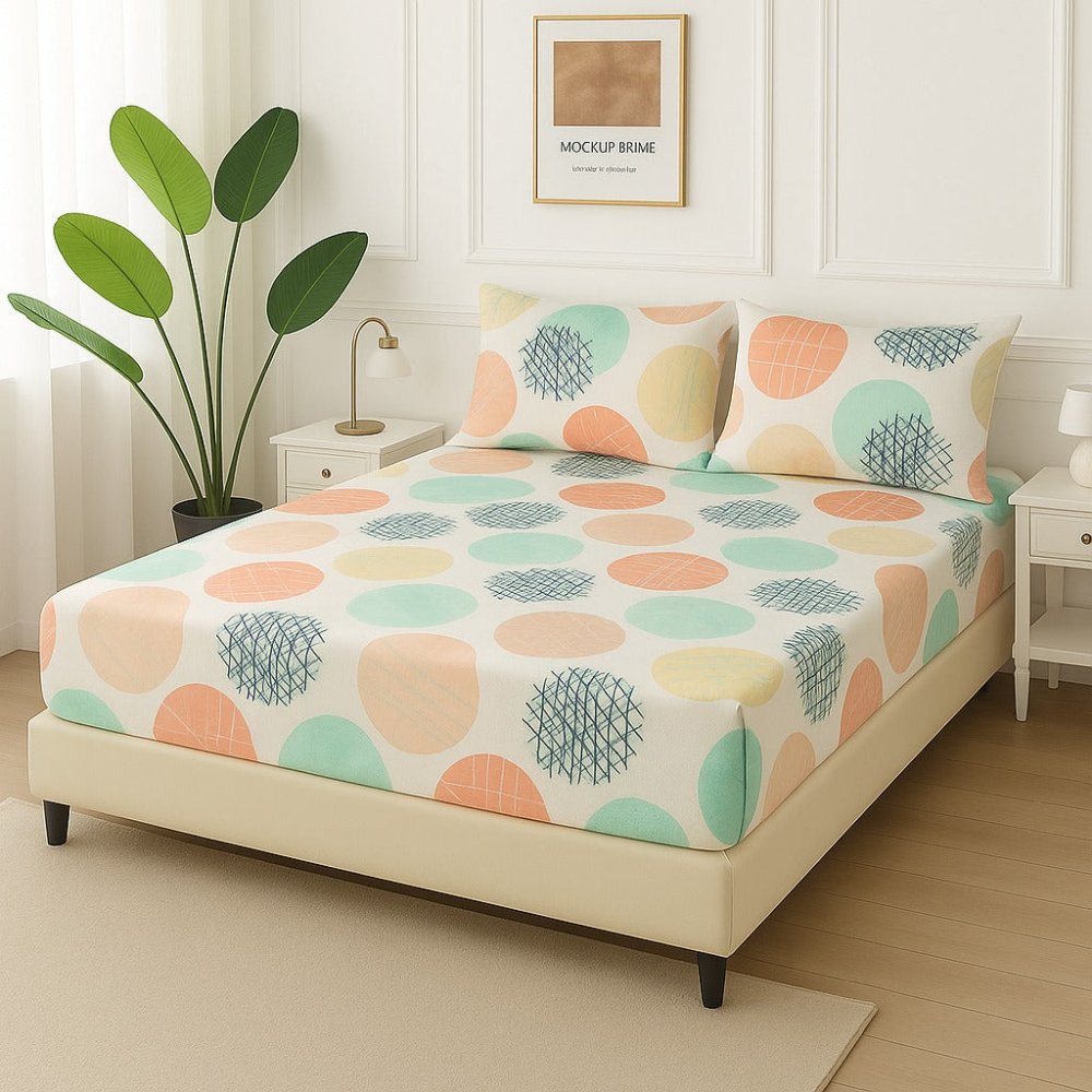 MULTI CIRCLE - Fitted Bedsheet Set - Zaraish.com