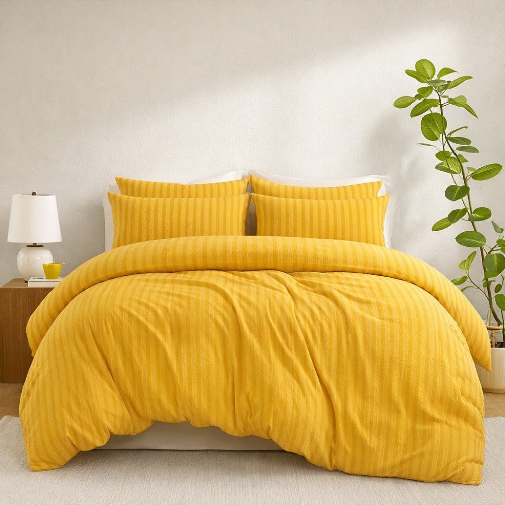 Mustrad Stripe - 6pcs Quilt Cover Set (Without Filling) - Zaraish.com