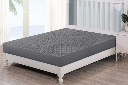 Quilted Waterproof Mattress Protector - Grey - Zaraish.com