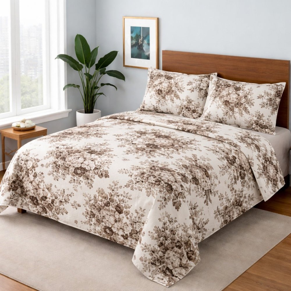 Skin Rose - Bedsheet With 4 Pillow Covers