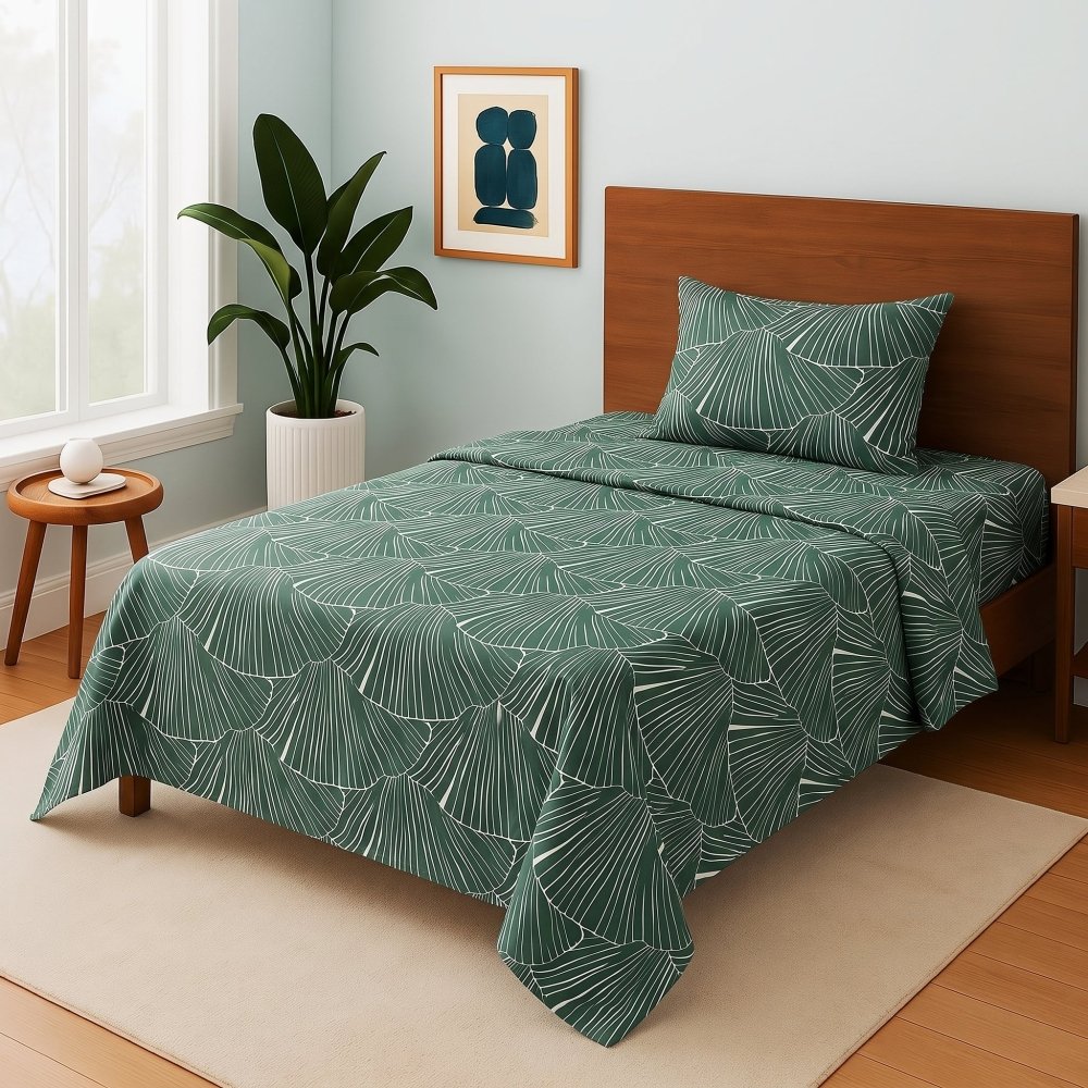 Verdant Fan - Single Bedsheet Set - Zaraish.com