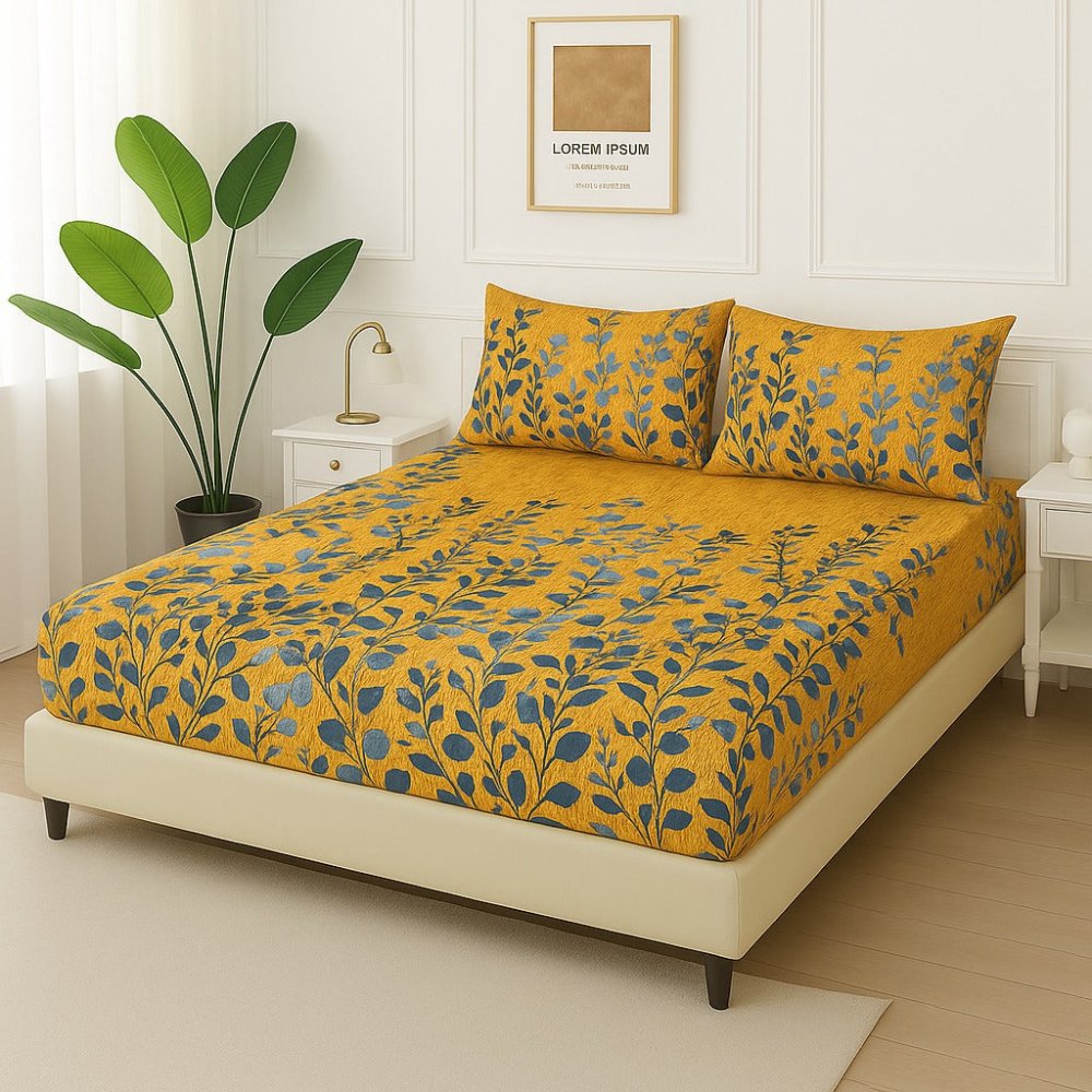 YELLOW TULIP - Fitted Bedsheet Set - Zaraish.com