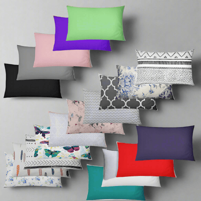 5 Pair (Assorted Design) - Print/Dyed Mix PILLOW COVERS - Zaraish.com
