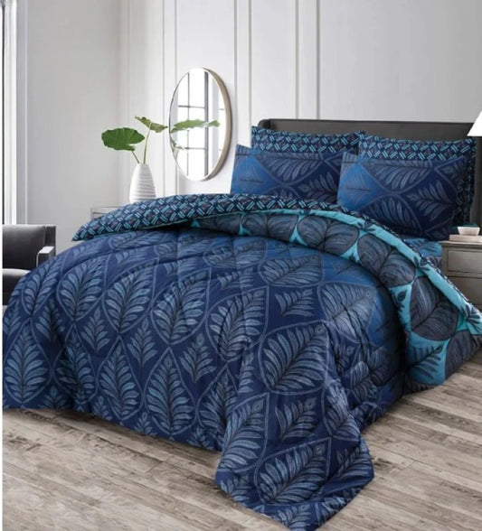 7pcs Summer Comforter Set (Light Filling) - Blue Pan