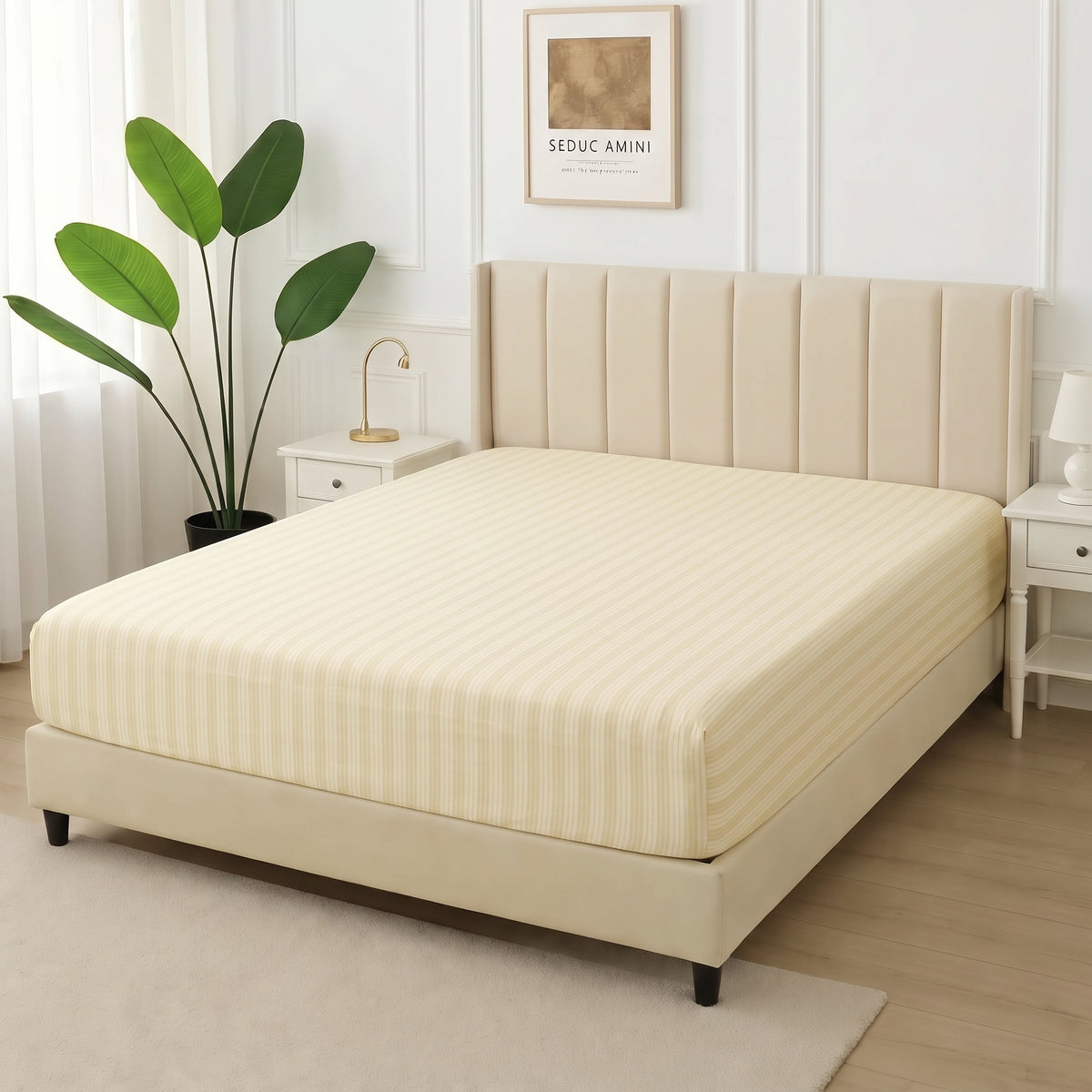 White Stripes - Only Fitted Sheet
