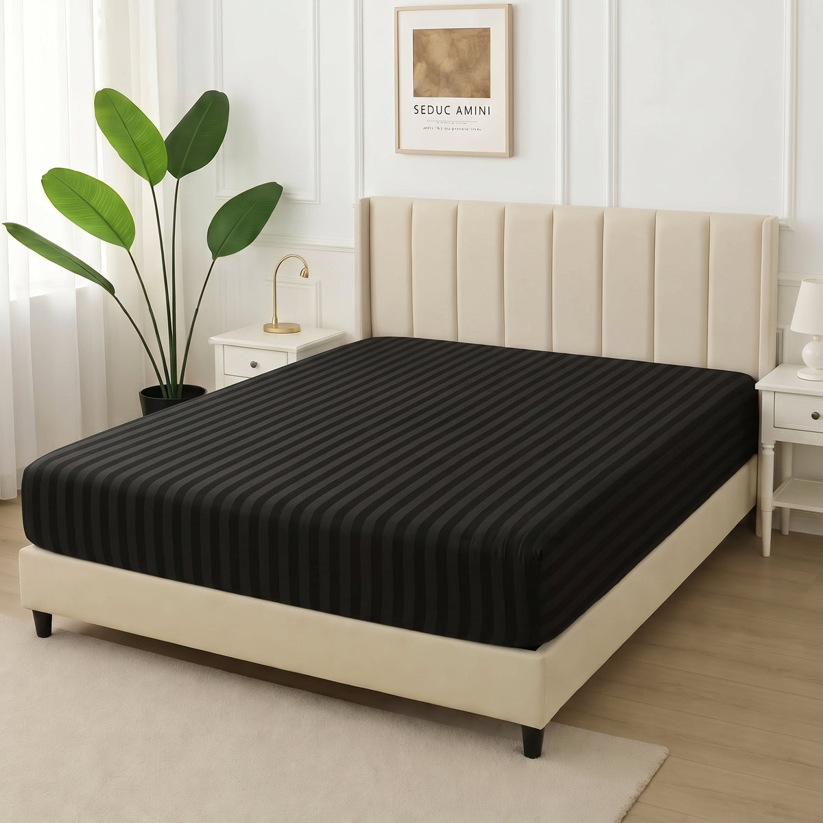 Black Stripes - Only Fitted Sheet
