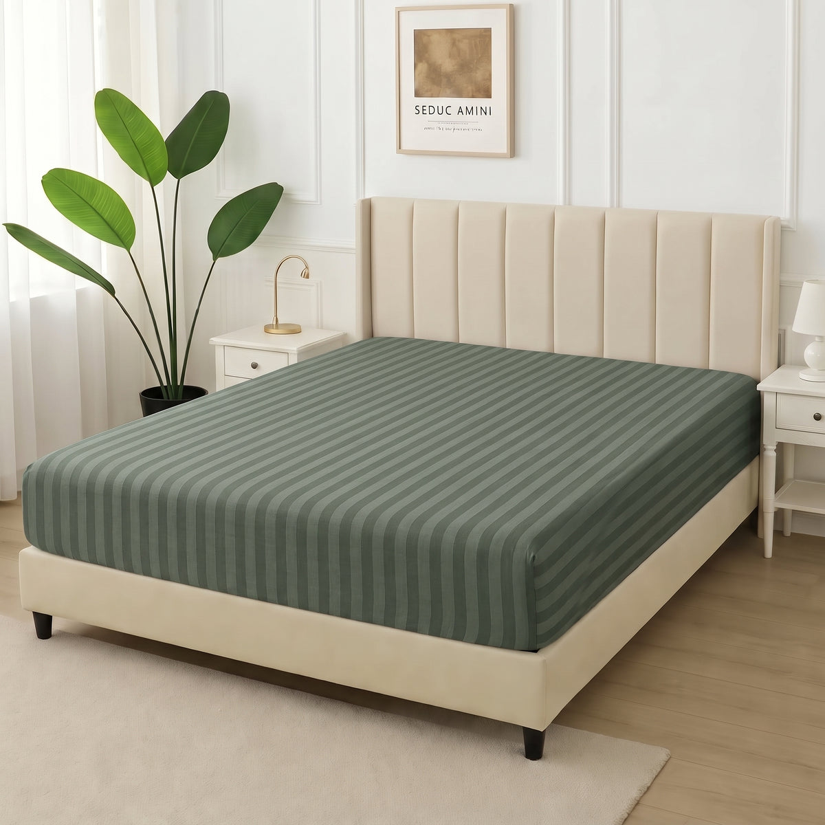 Grey Stripes - Only Fitted Sheet