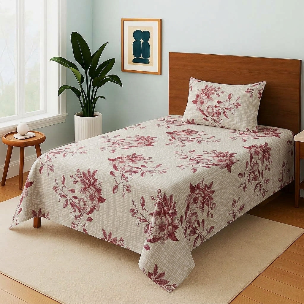 Crimson Toile - Single Bedsheet Set