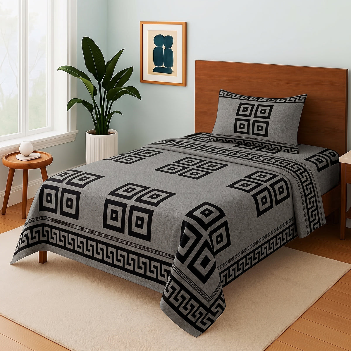 Grey Gucci  - Single Bedsheet Set