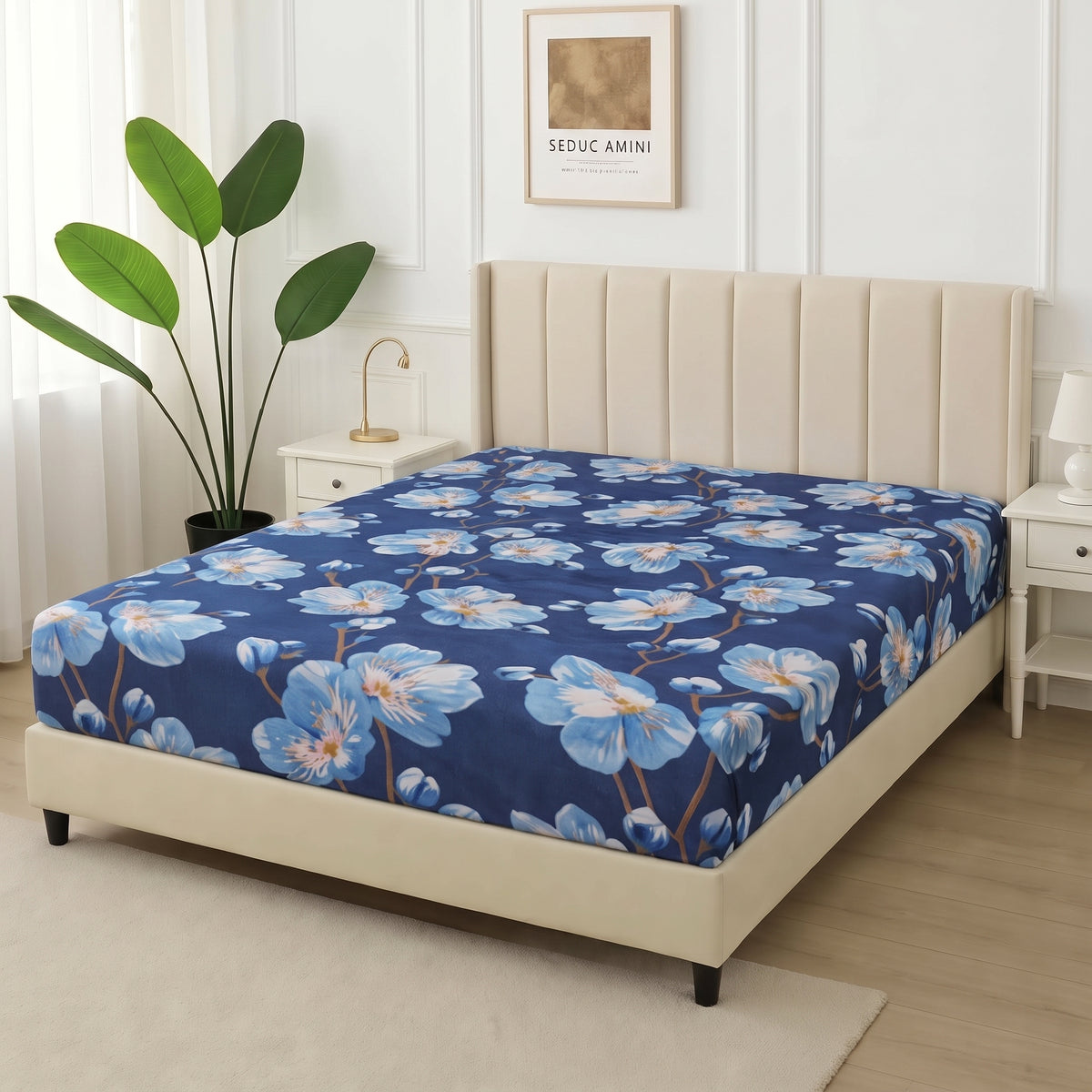 Blue Peonies - Only Fitted Sheet