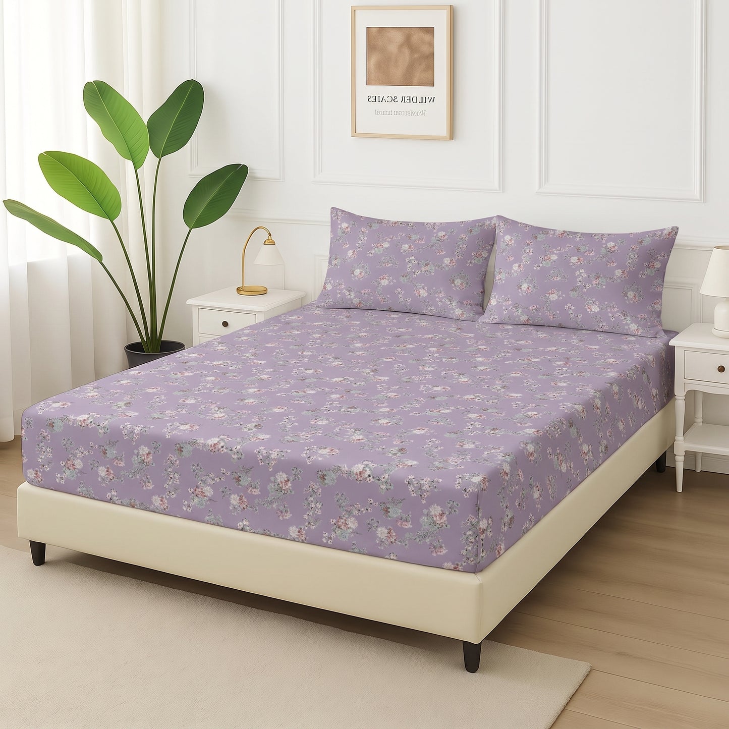Lavender Mist Field - Fitted Bedsheet Set