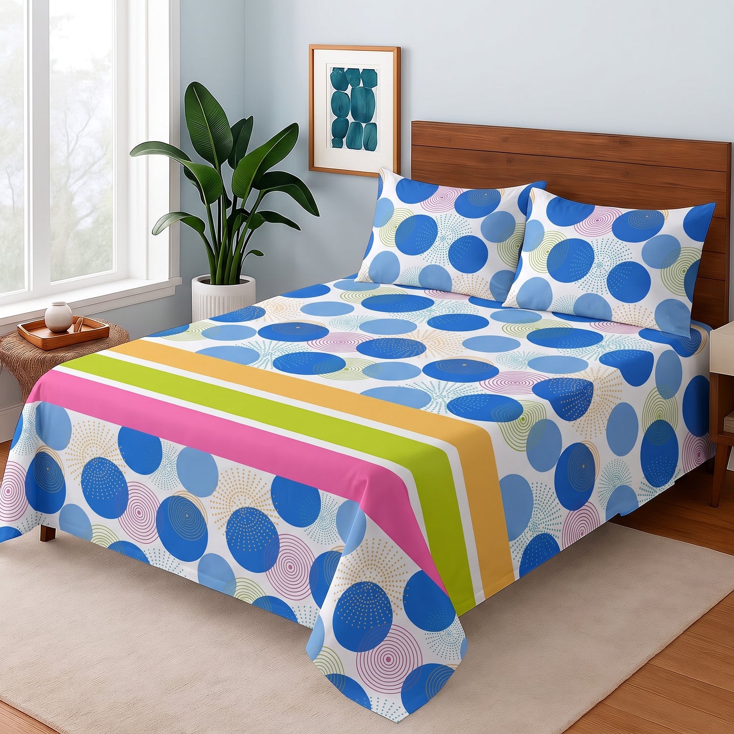 Retro Pop Circles - Bedsheet Set