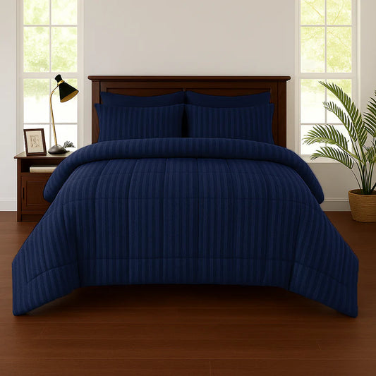 BLUE STRIPE- 6pcs Duvet Cover Set (Without Filling)
