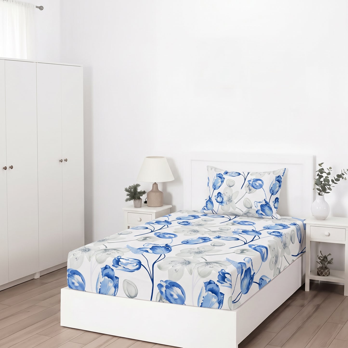 Bluebell Cascade - SINGLE Fitted Bedsheet Set