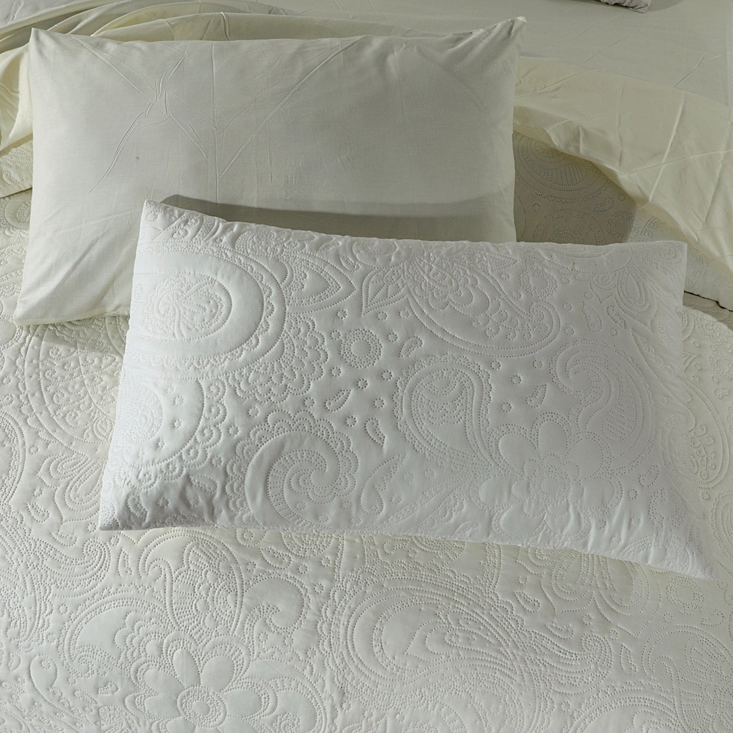 6pcs BEDSPREAD Set (Light Filling) - Off White