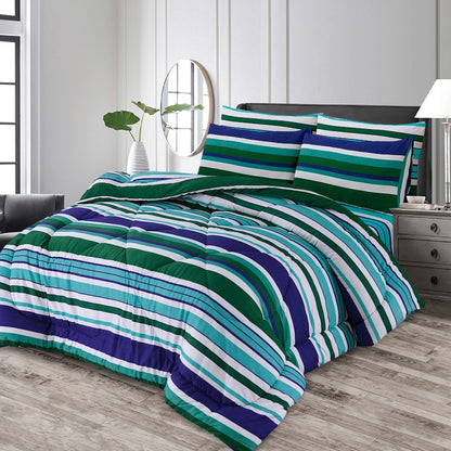Premium 6pcs Comforter set - Multi Stripe