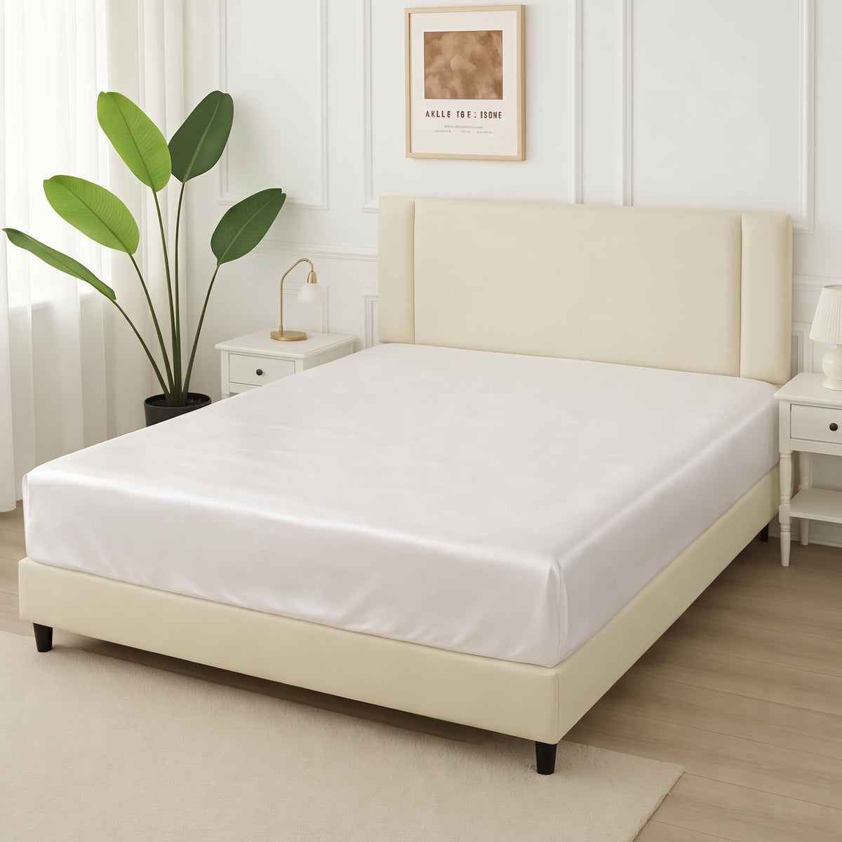 Pearl White-Silk Only Fitted Sheet