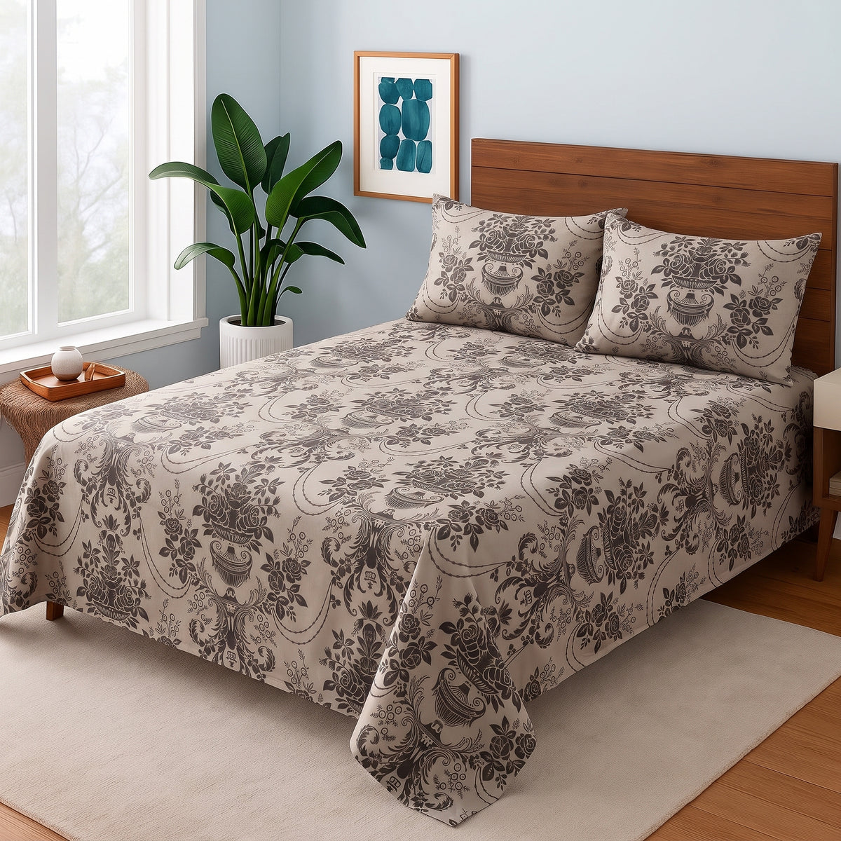 Earthy Damask - Bedsheet Set